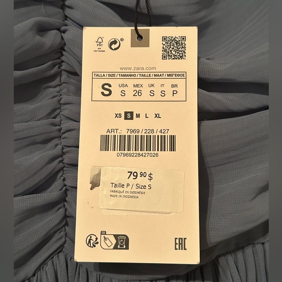 Zara Midi Pleated Dress - size small - Picture 5 of 5